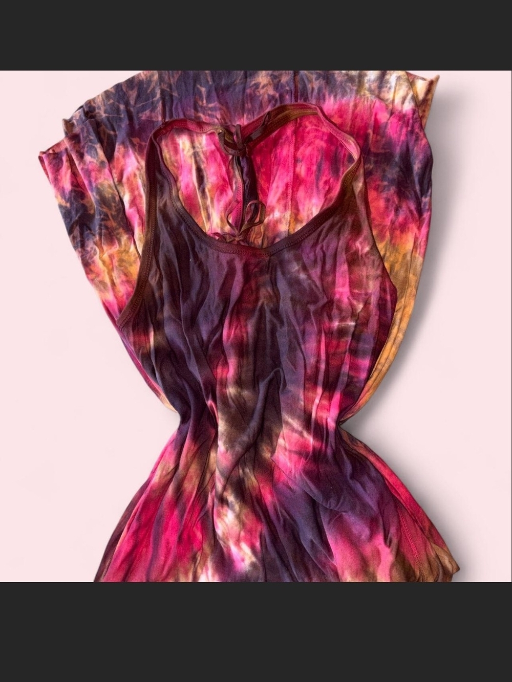 T Party Fashion Tie-Dye Maxi Dress in Pink, Purple, Yellow